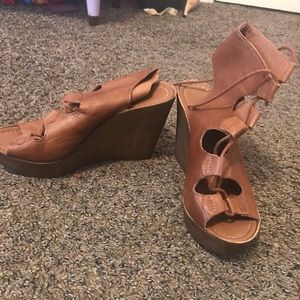Lace up sandal wedges